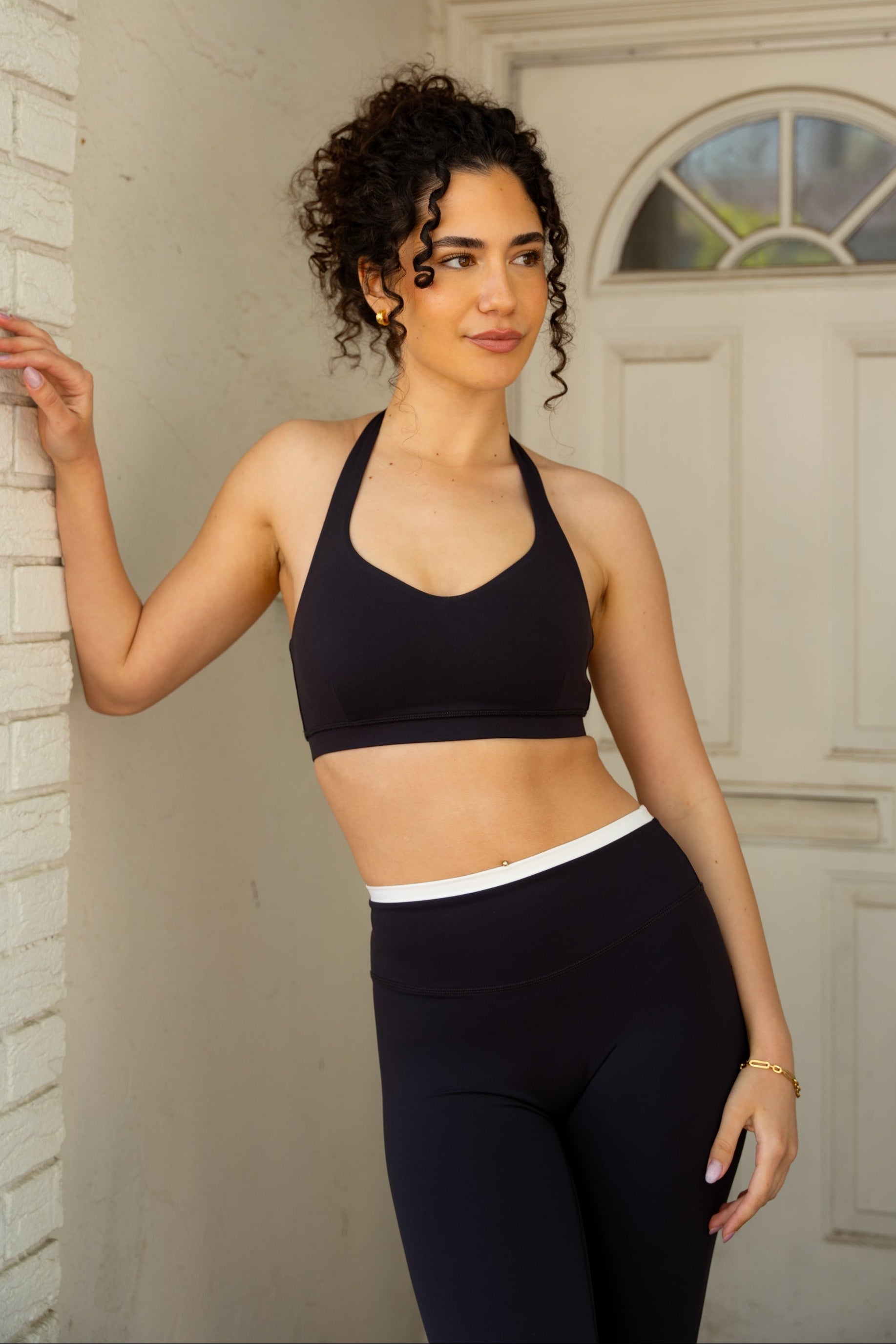 The Halter Bra in Caviar