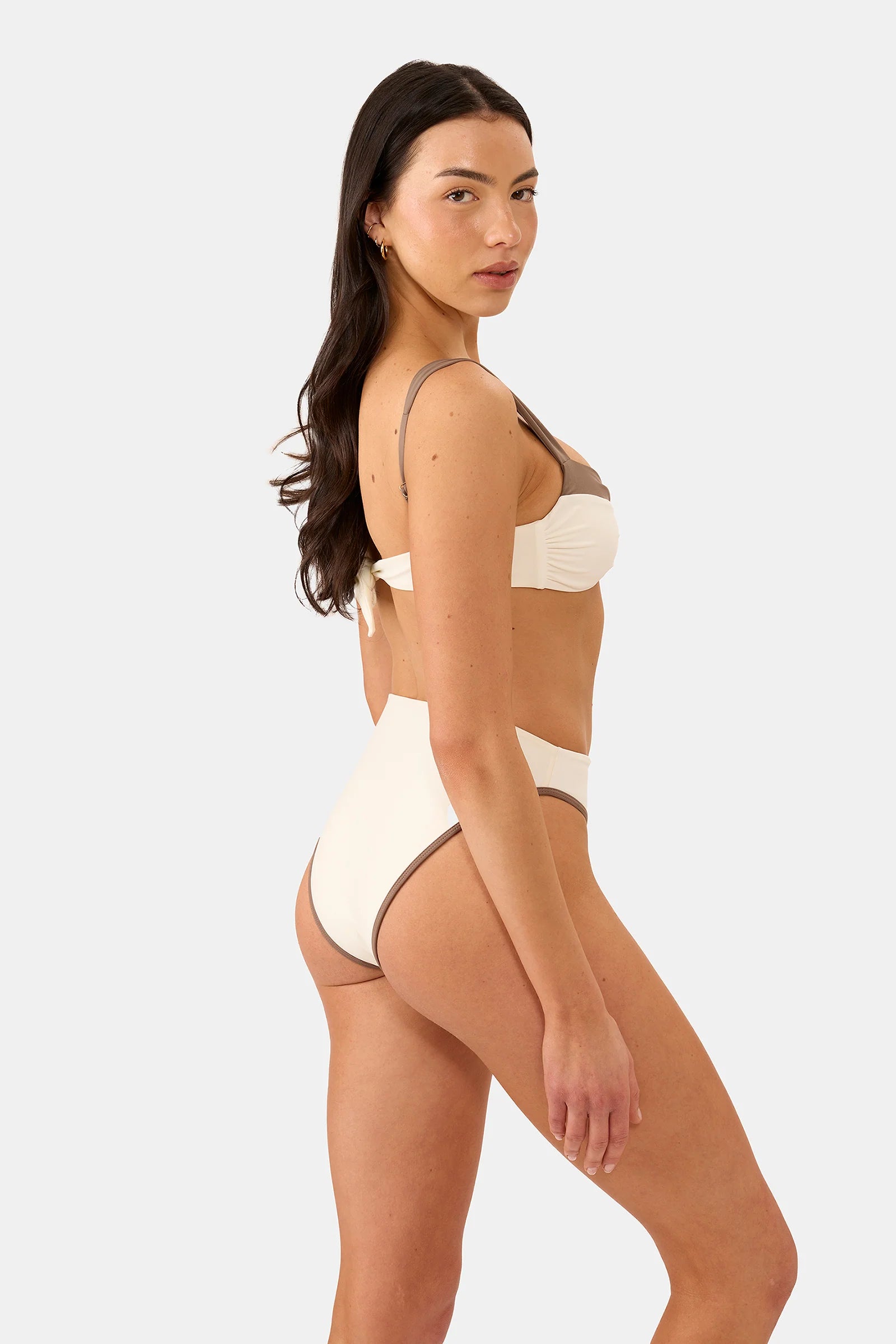 Blair Top in Avorio/Truffle