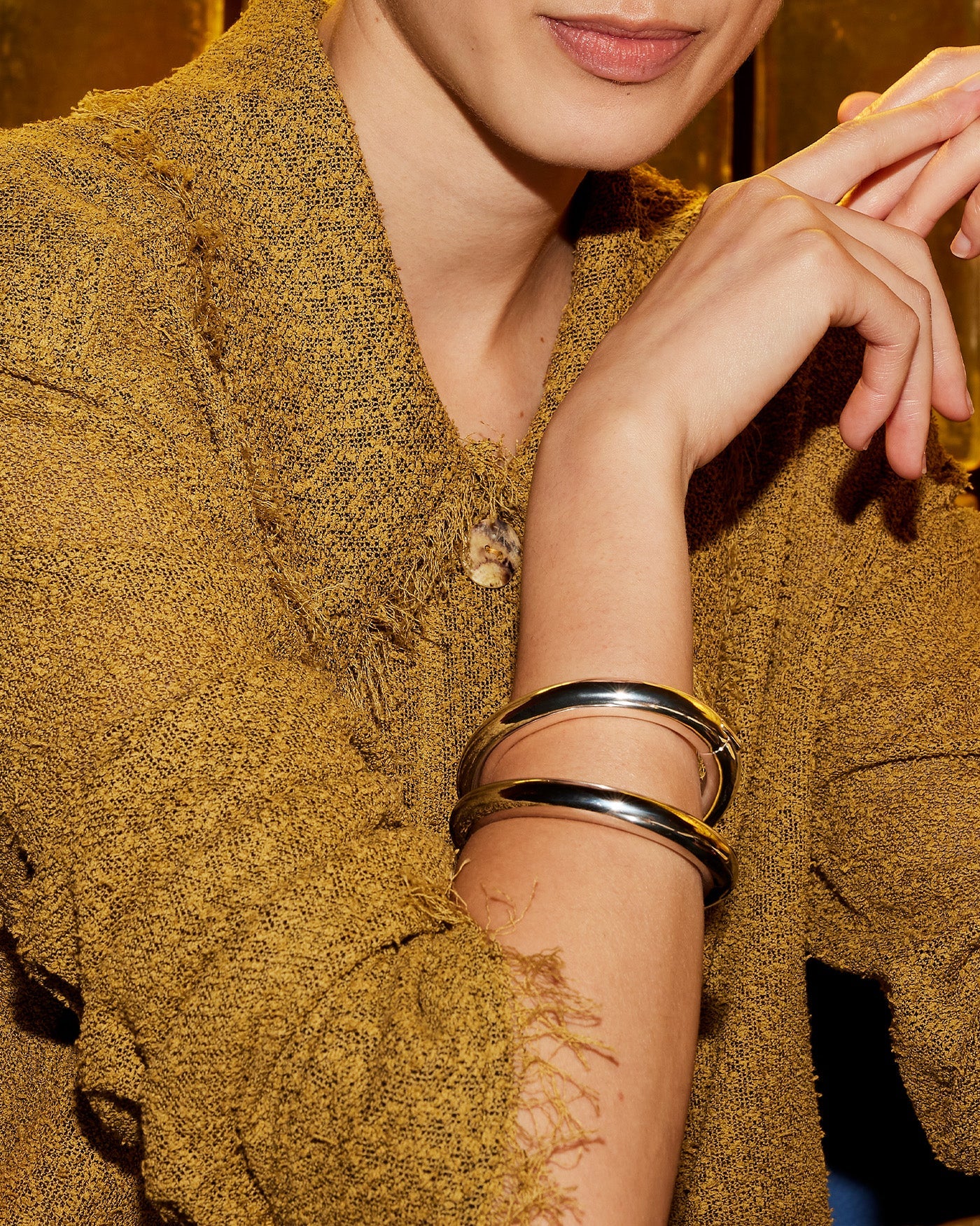 Gia Mega Bangle in Silver