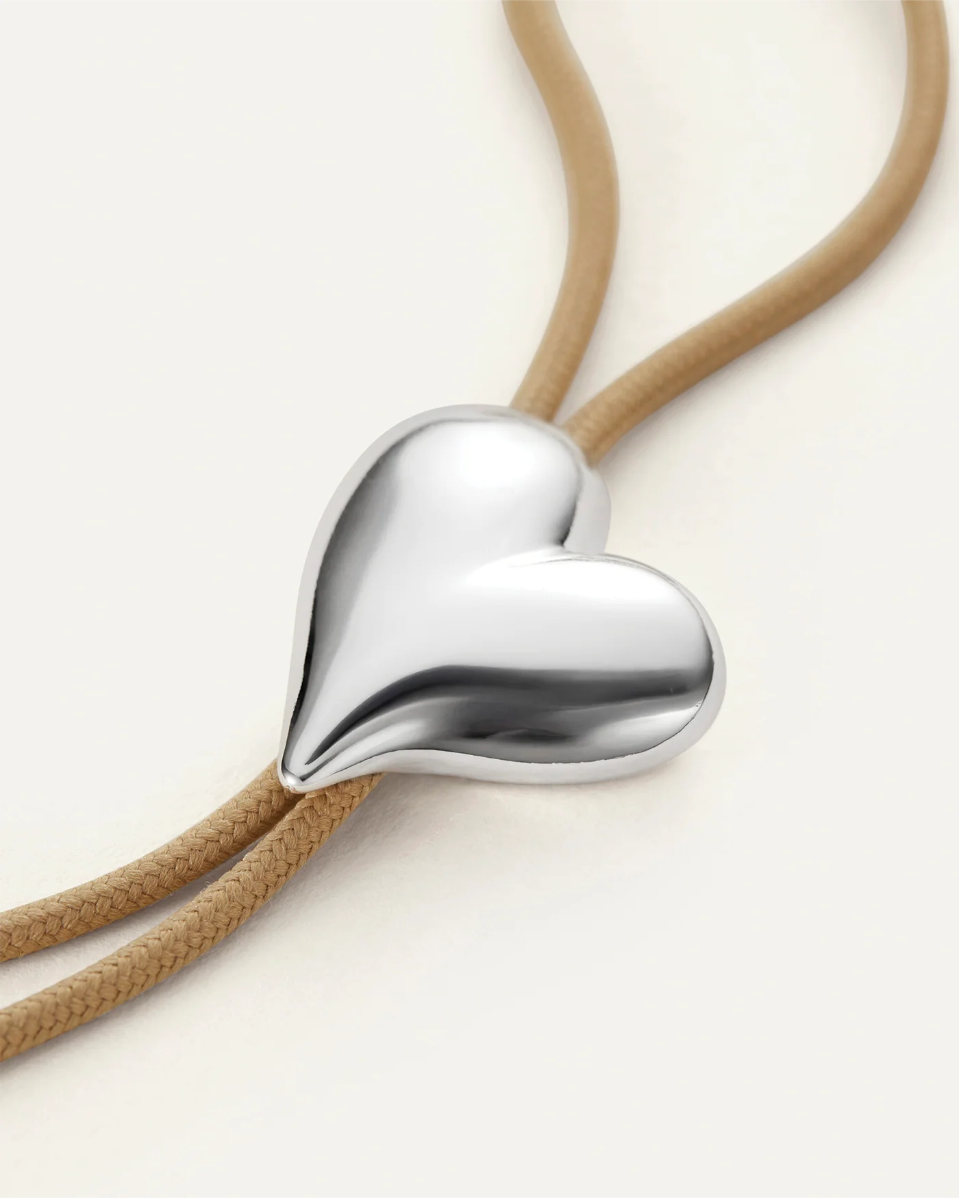 Art Heart Bolo Tie in Silver