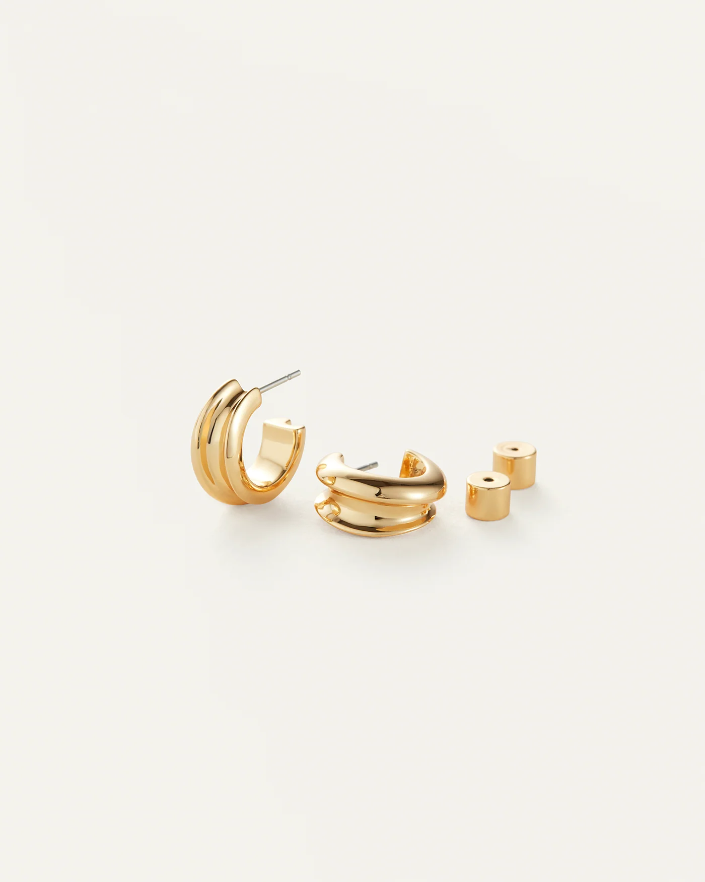 Mini Lennon Hoop Earrings in Gold