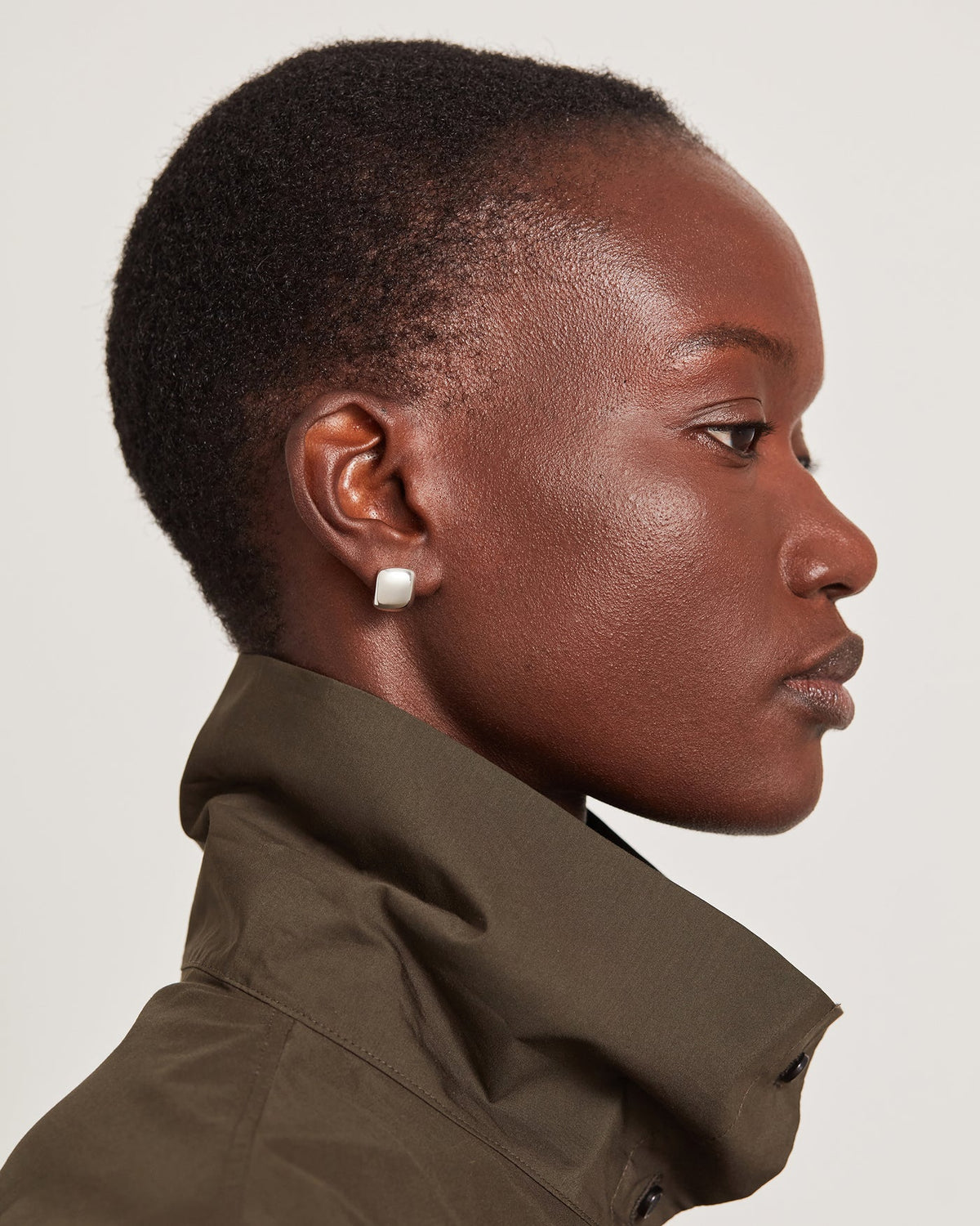 Mini Tate Earring in Silver