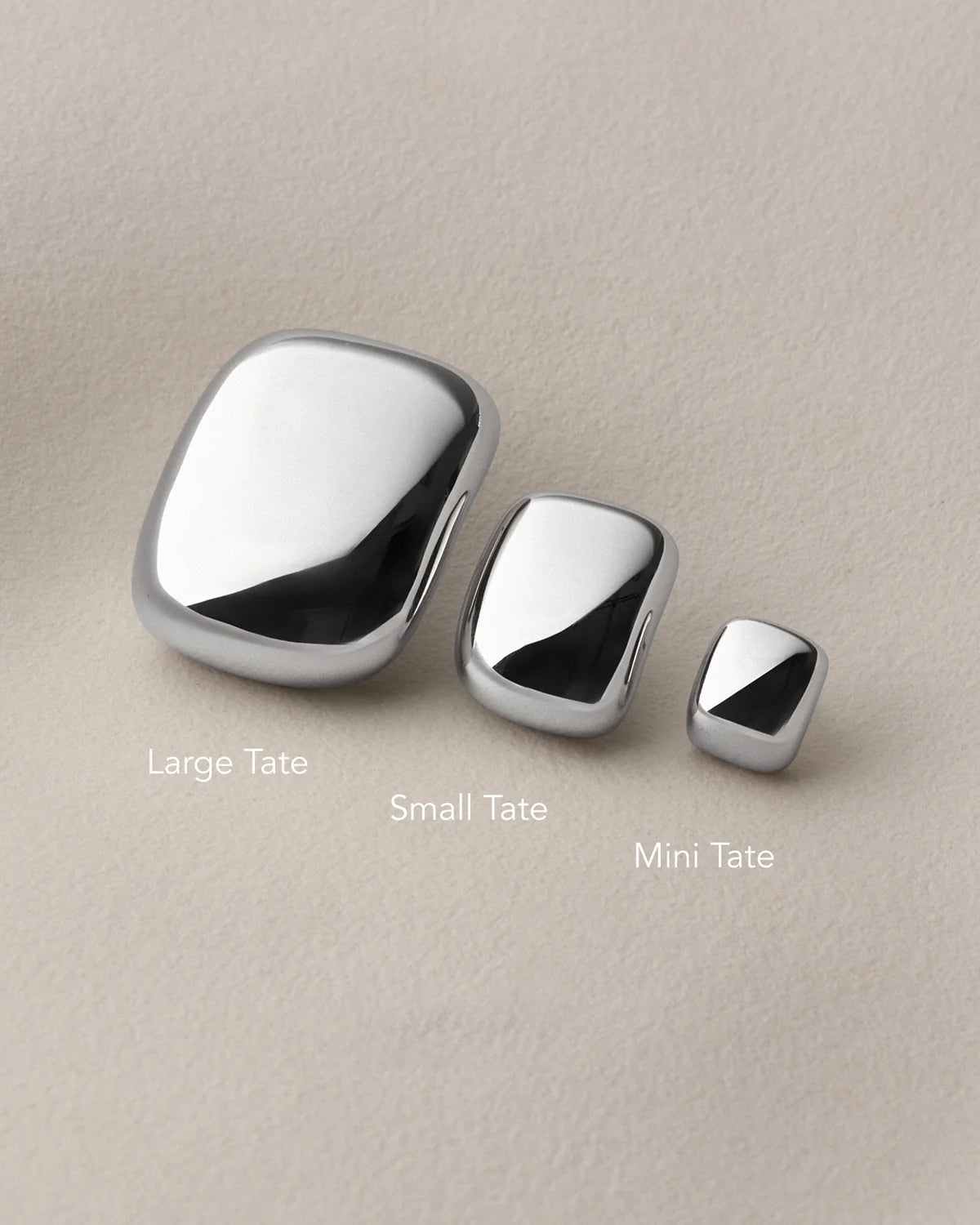 Mini Tate Earring in Silver