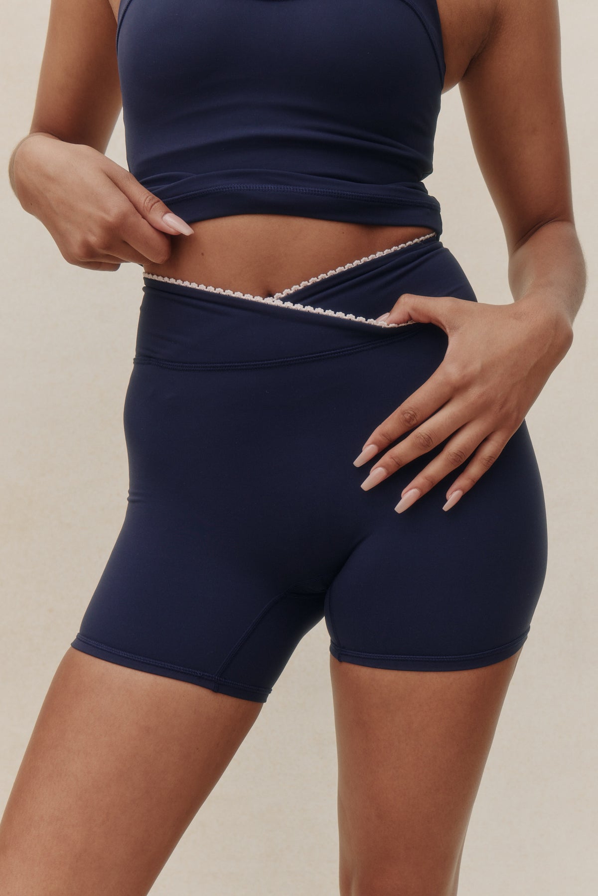 Lace Waist Short in Ink