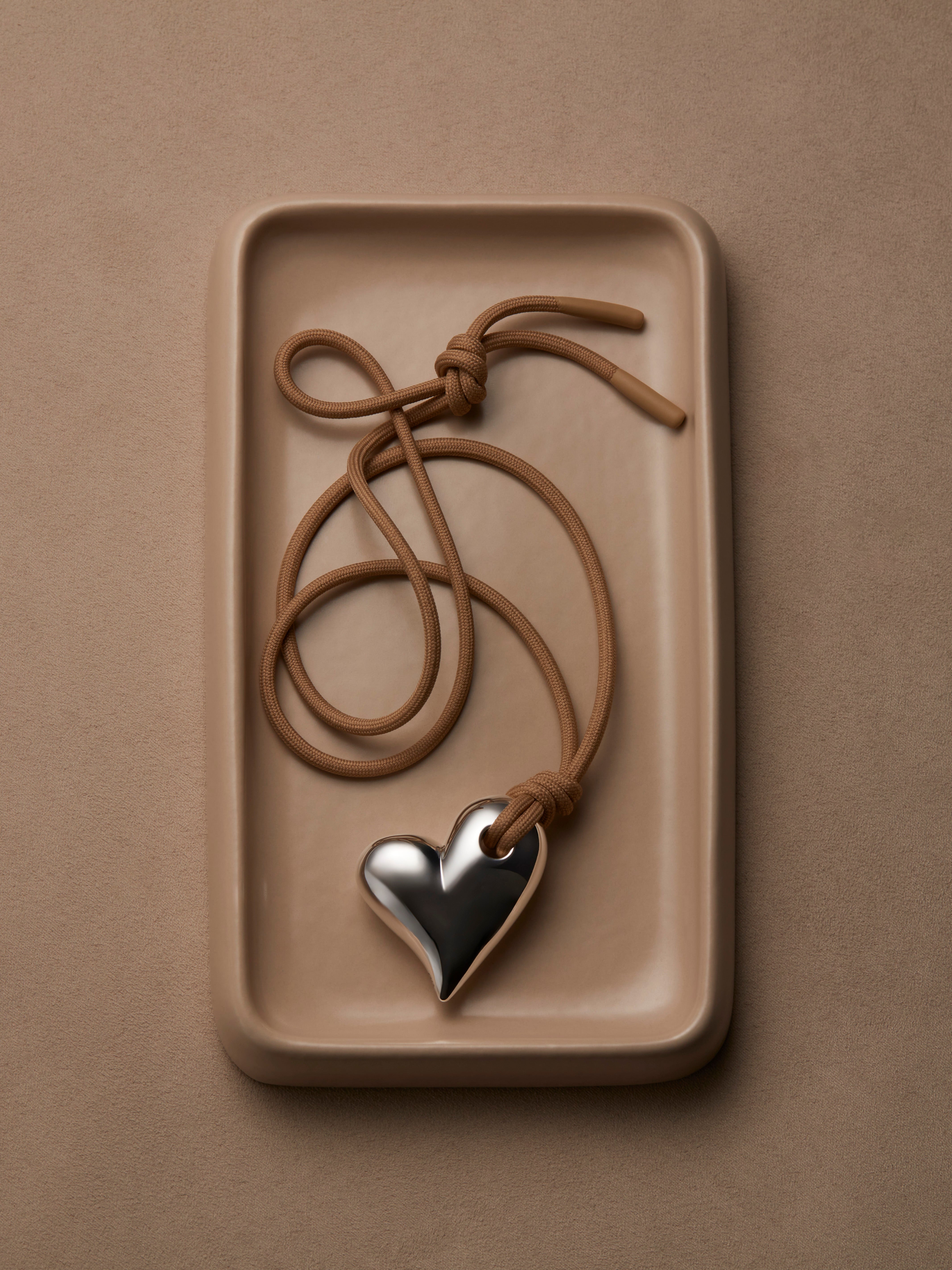 Mega Art Heart on a String Necklace