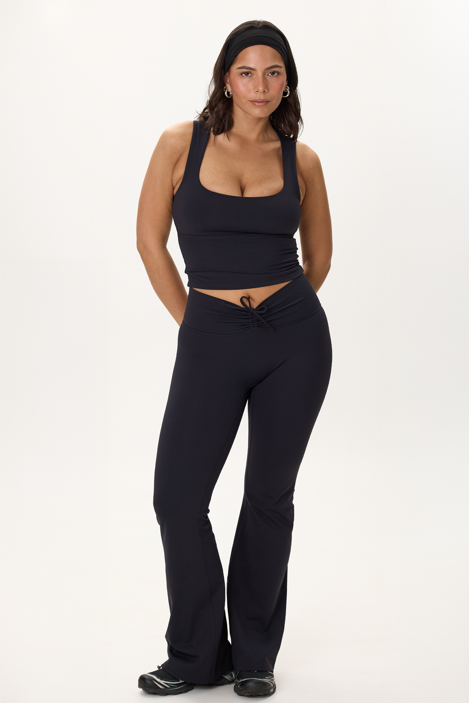Tie Waist Flare Legging