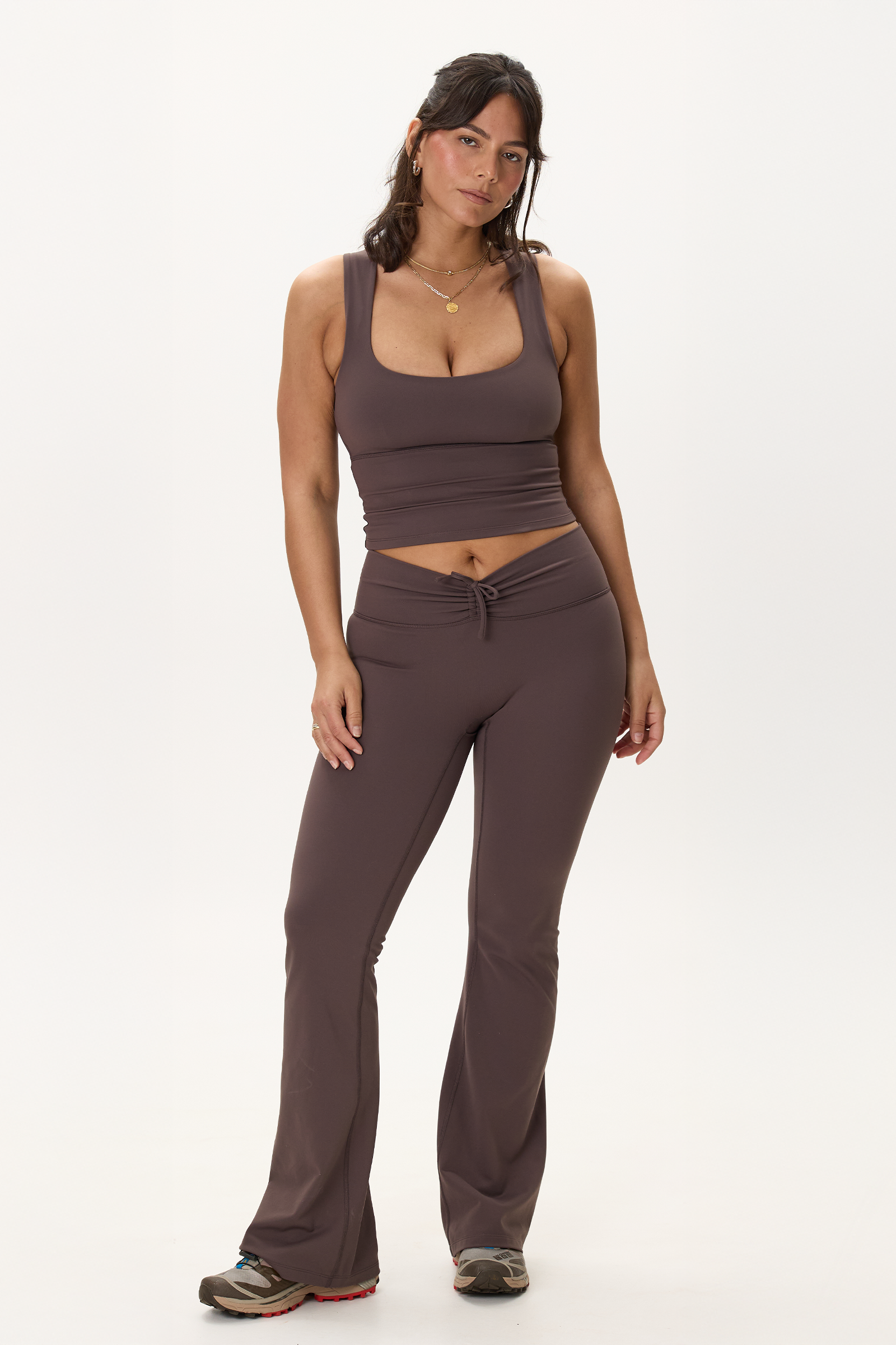 Tie Waist Flare Legging