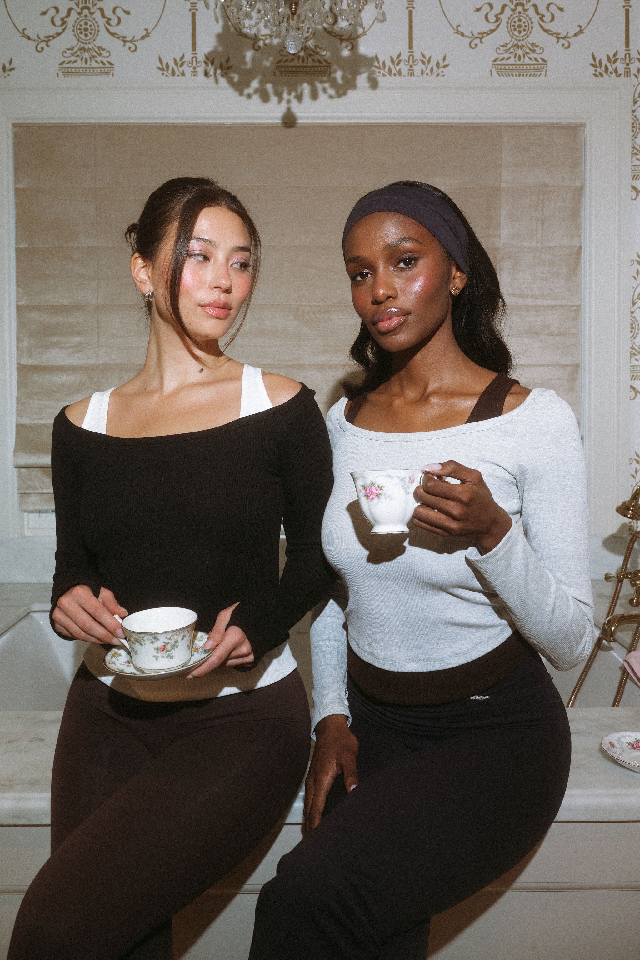 Layered Longsleeve in Heather Grey