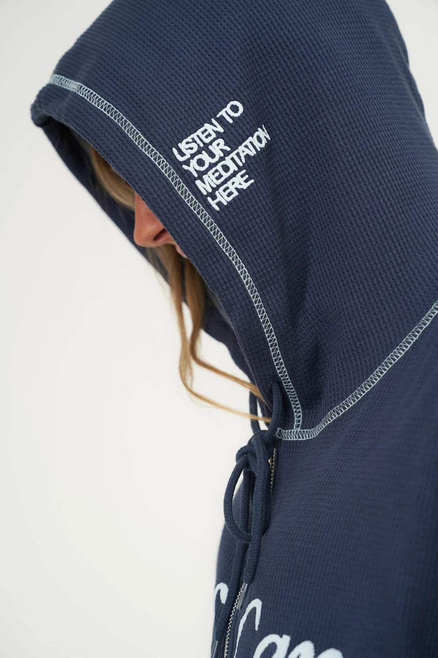 My Self Care Waffle Zip-Up Hoodie