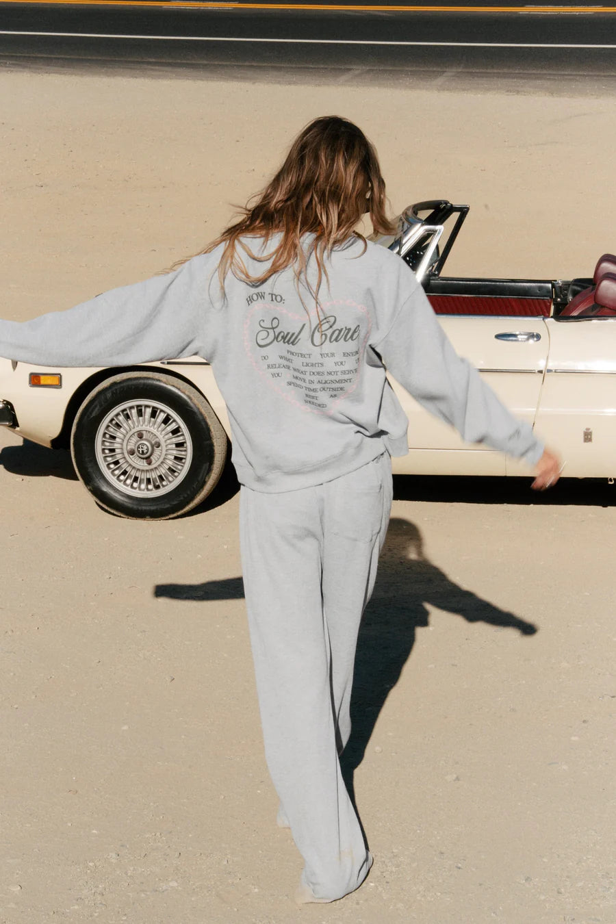 Soul Grey Relaxed Waffle Wide-Leg Sweatpants