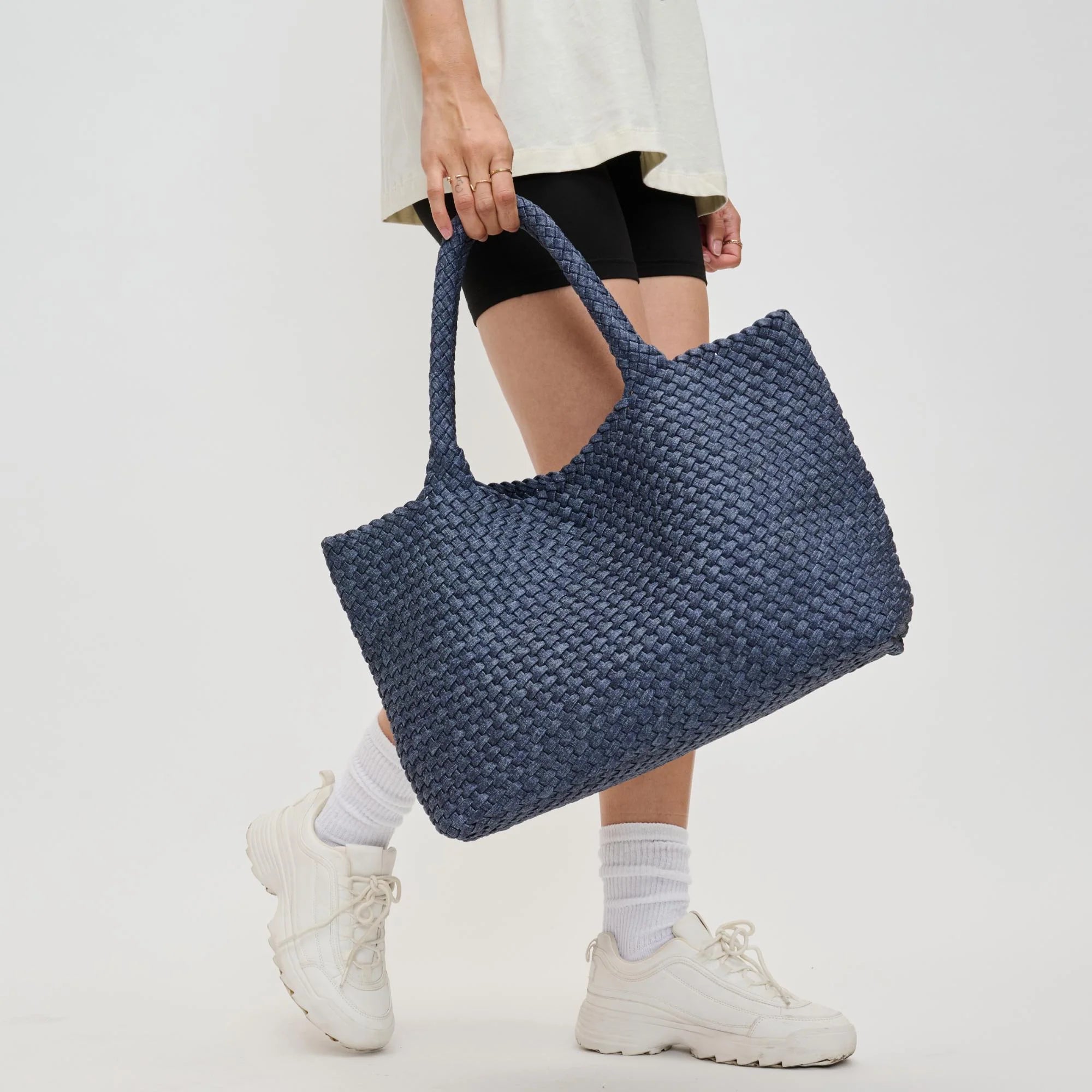Sky's The Limit Large Crossbody in Dark Denim