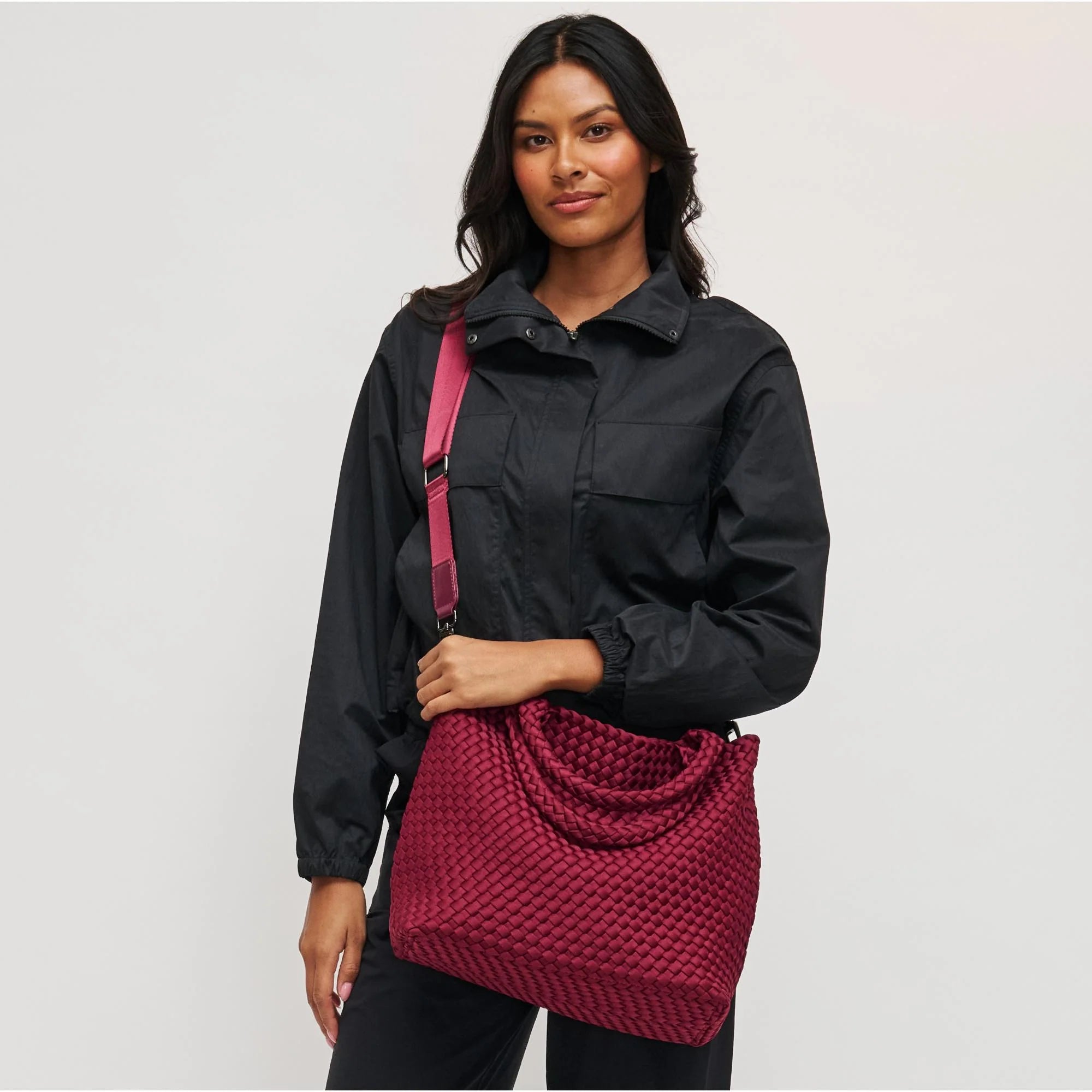 Sky's The Limit Medium Crossbody in Wine