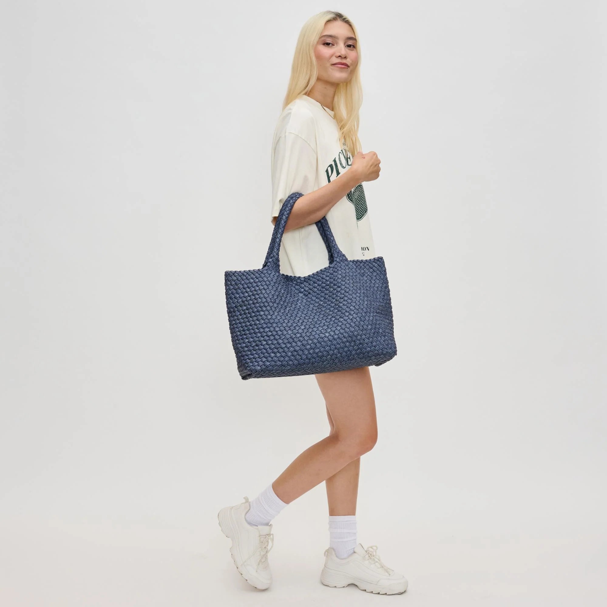 Sky's The Limit Large Crossbody in Dark Denim