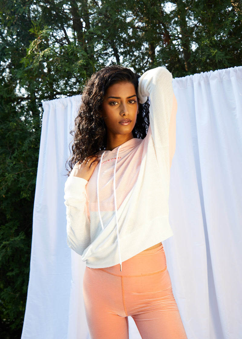 Breathe Mesh Color Block Hoodie