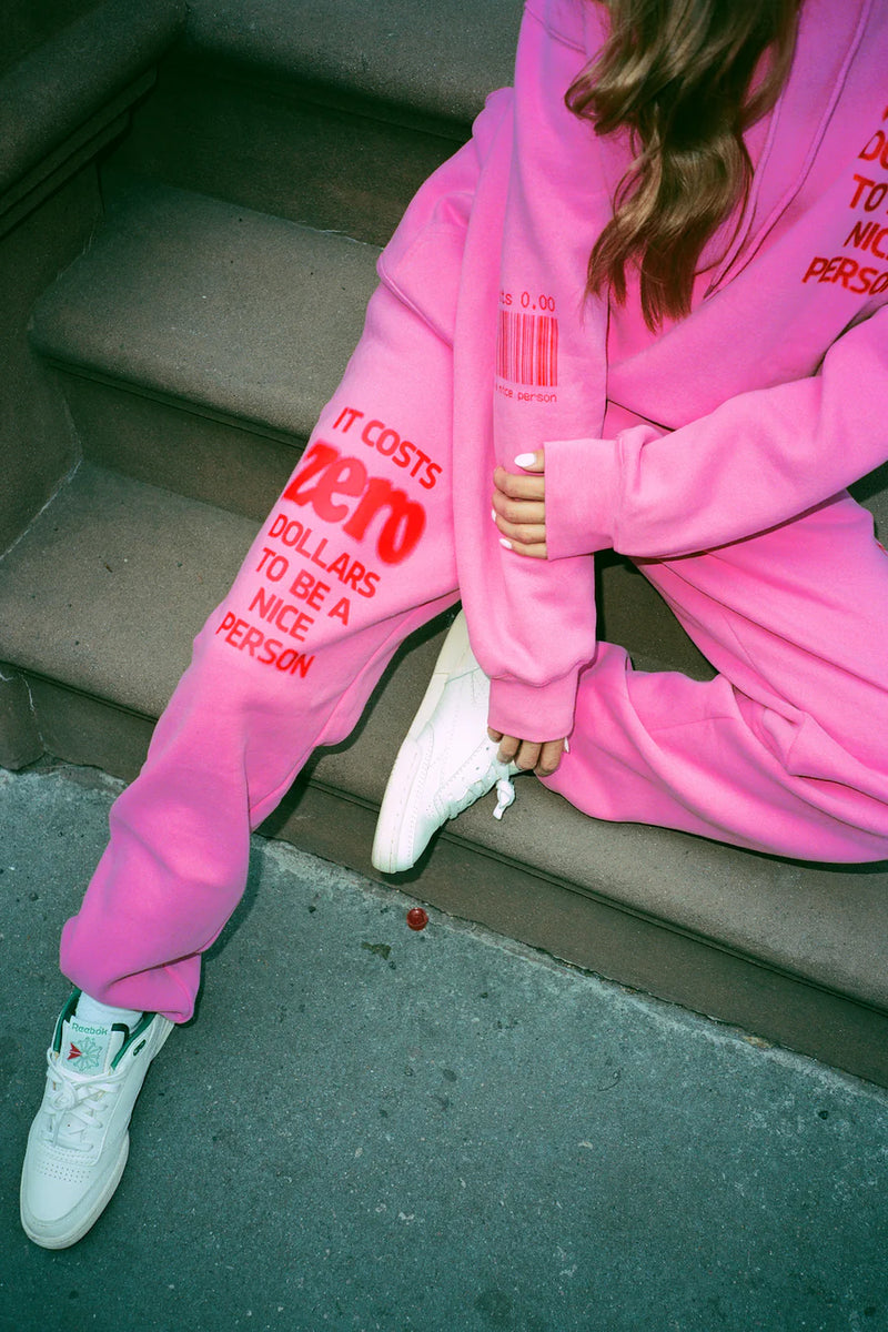 Neon sales pink sweatpants