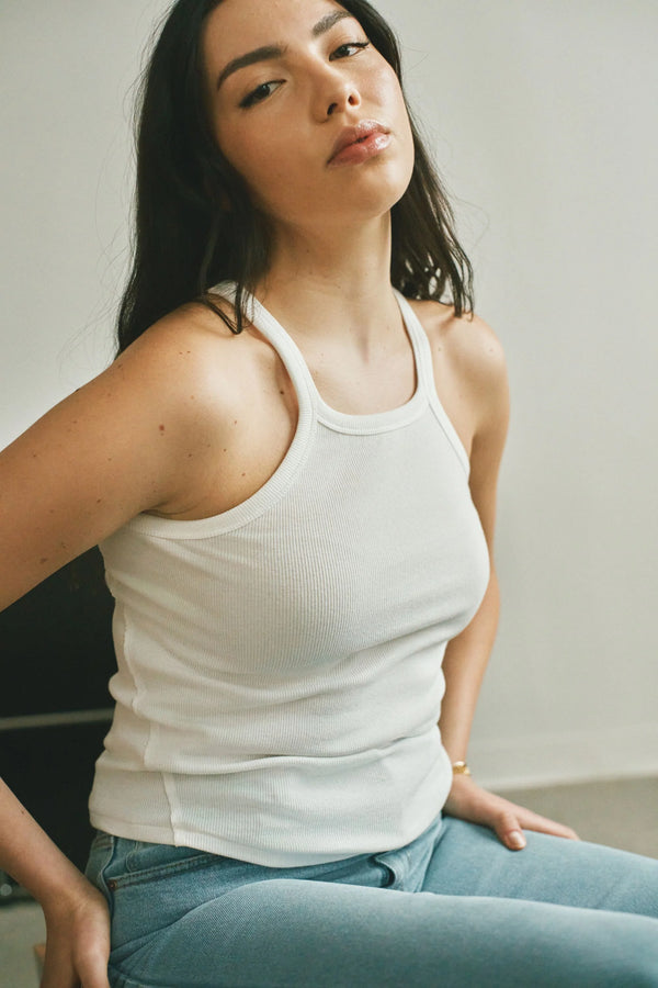 The Ribbed High-Neck Tank