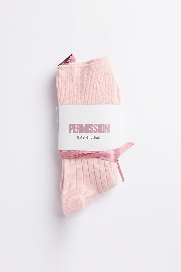 Ballet Grip Sock in Rethink Pink
