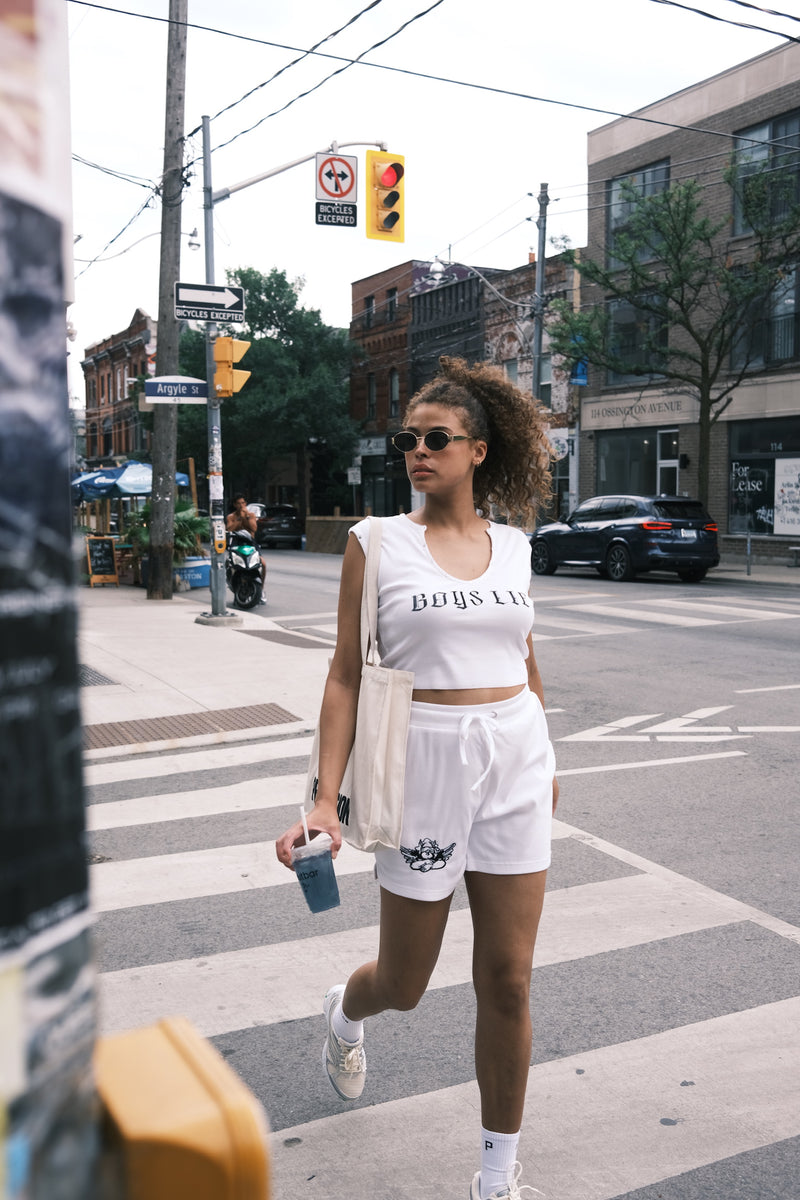 White Rebel Shorts