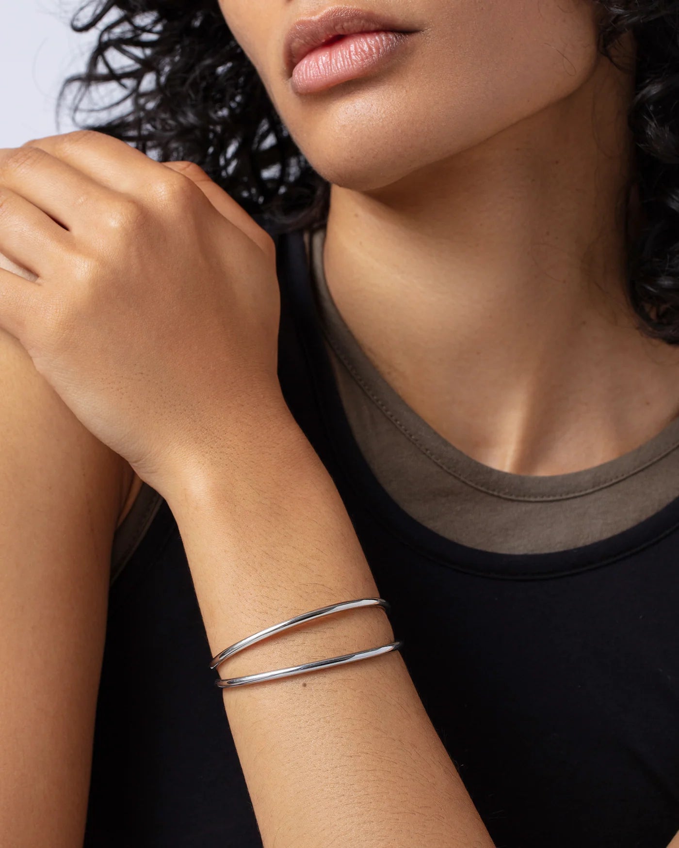 Dane Bangle Set in Silver