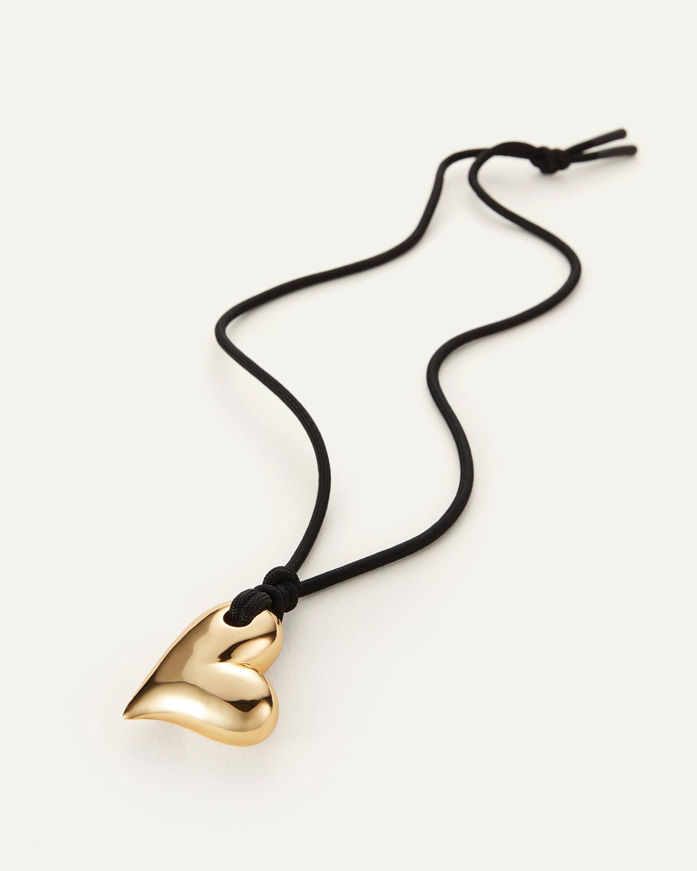 Art Heart on String Necklace