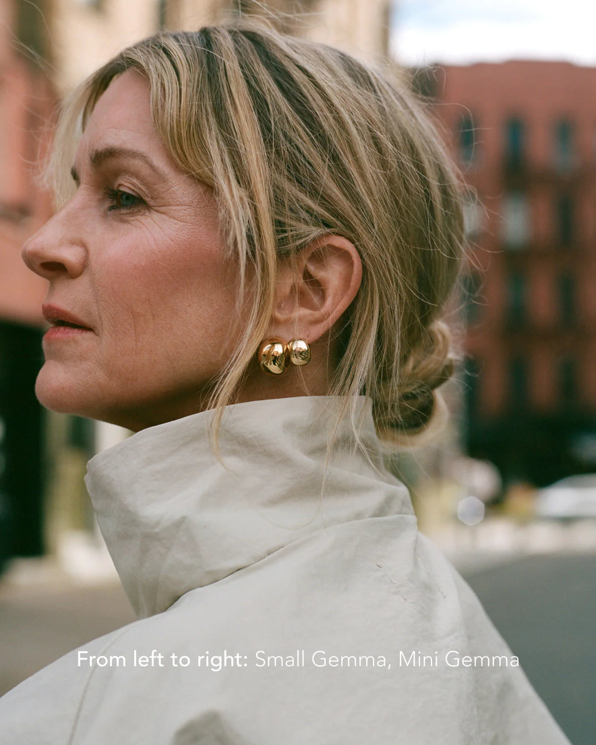 Mini Gemma Hoop Earrings in Gold