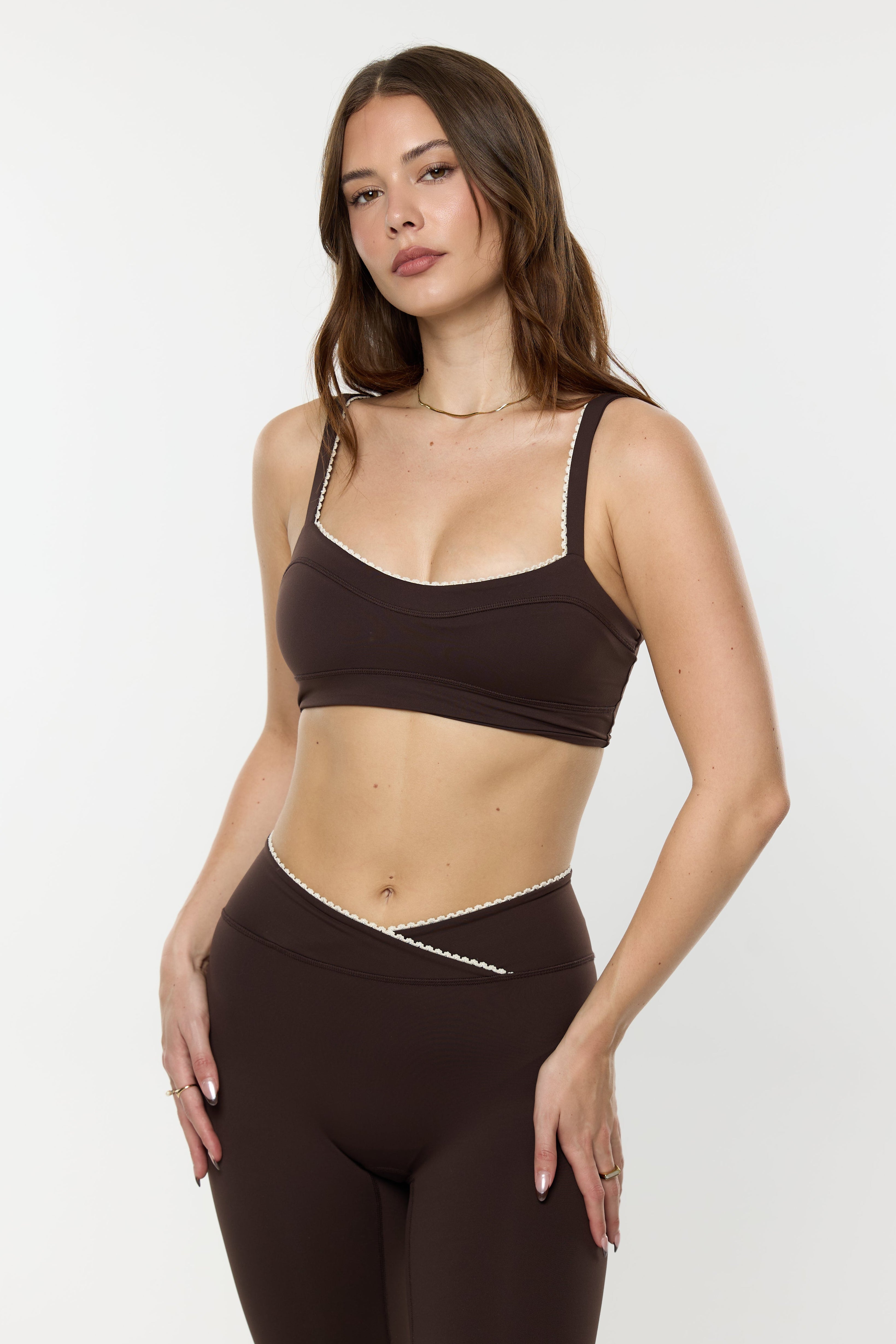 Lace Line Bra in Cacao