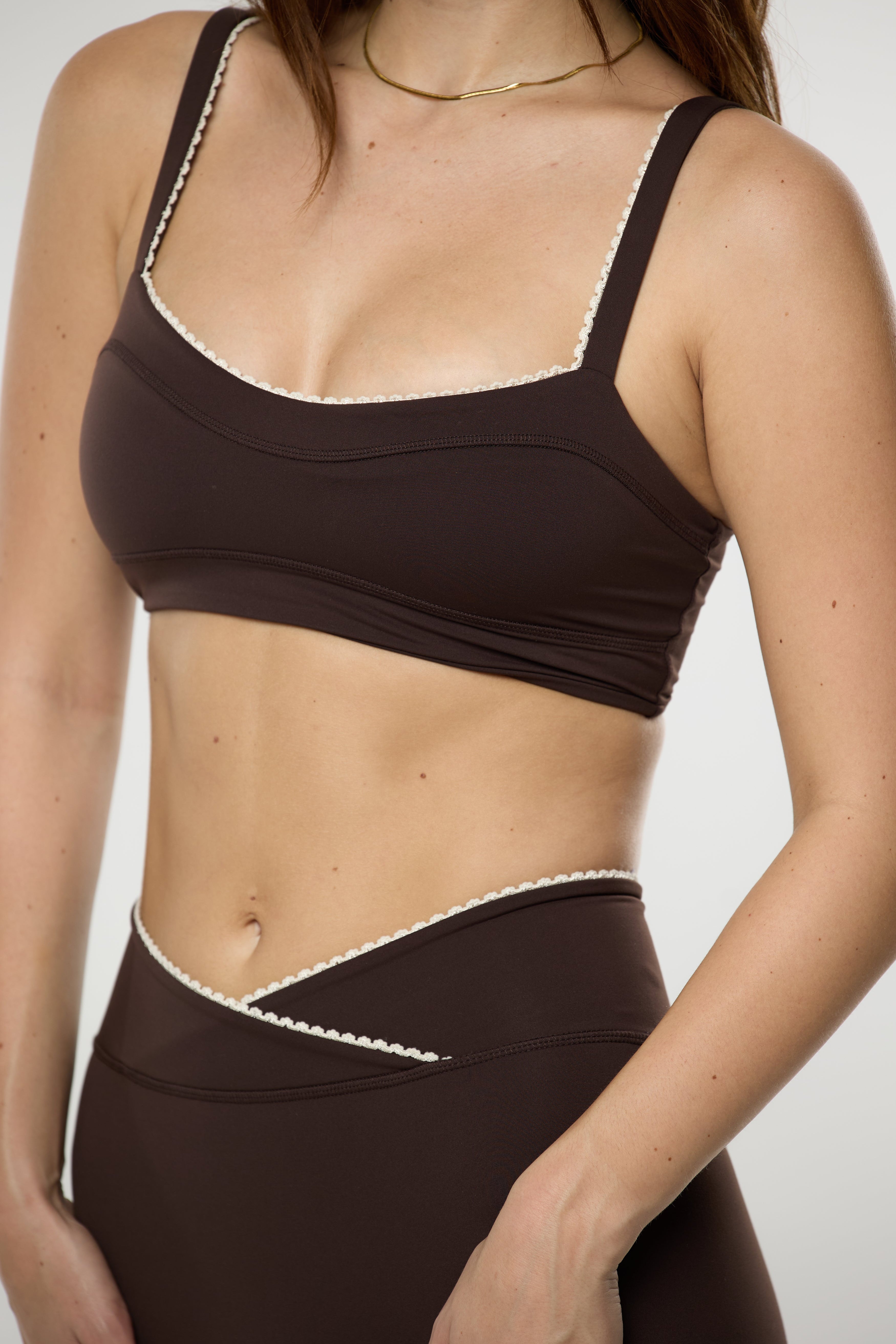 Lace Line Bra in Cacao