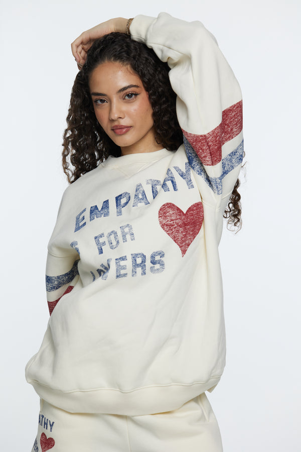 Empathy Is For Lovers Pearl Crewneck