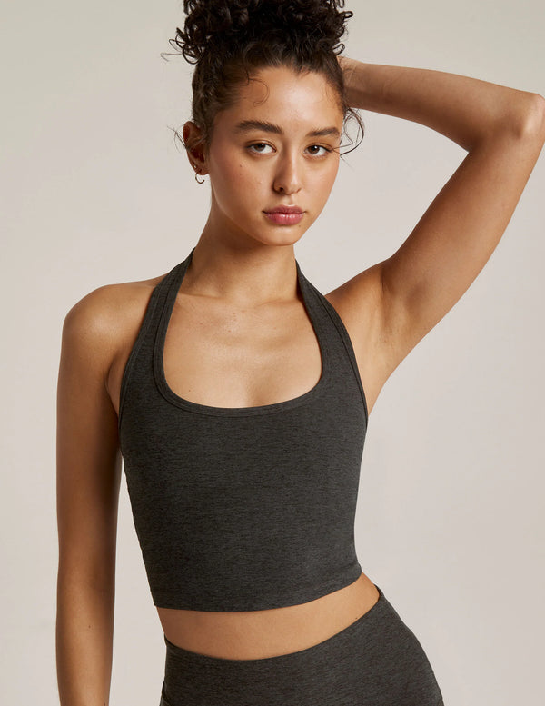 Spacedye Well Rounded Cropped Halter Tank