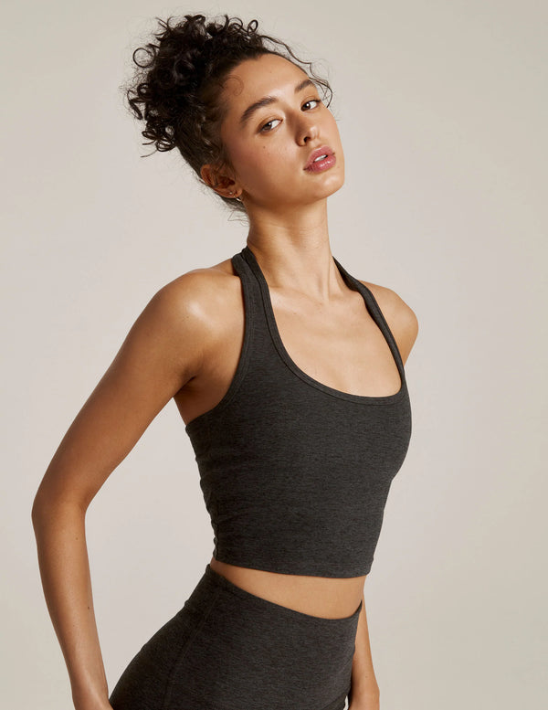 Spacedye Well Rounded Cropped Halter Tank