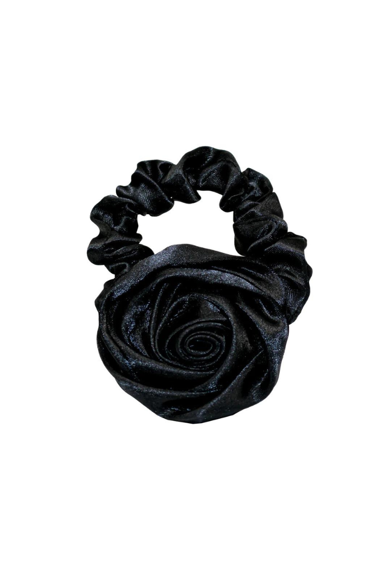 Rosette Scrunchie In Noir