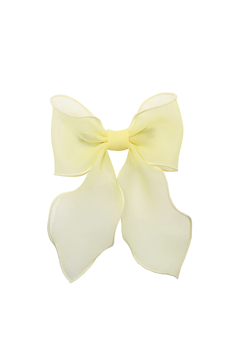 Bow Barette In Pale Yellow