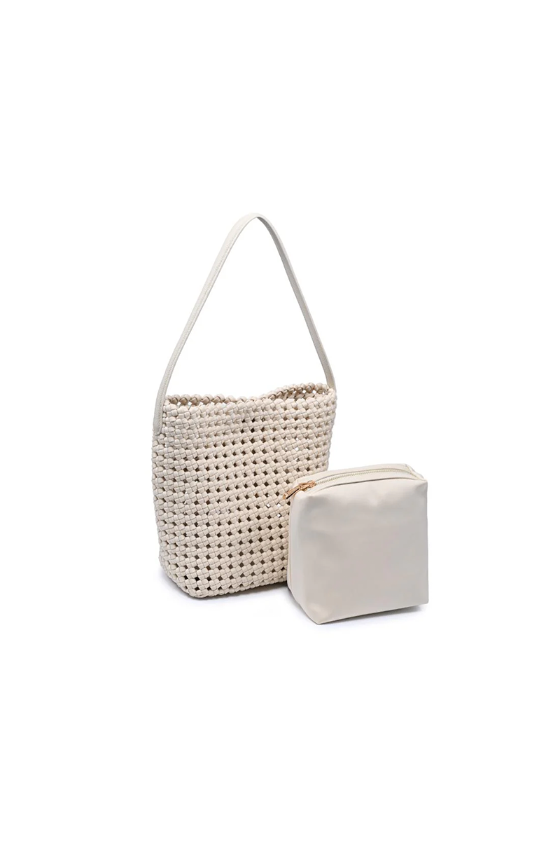 Gaia Shoulder Bag in Cream