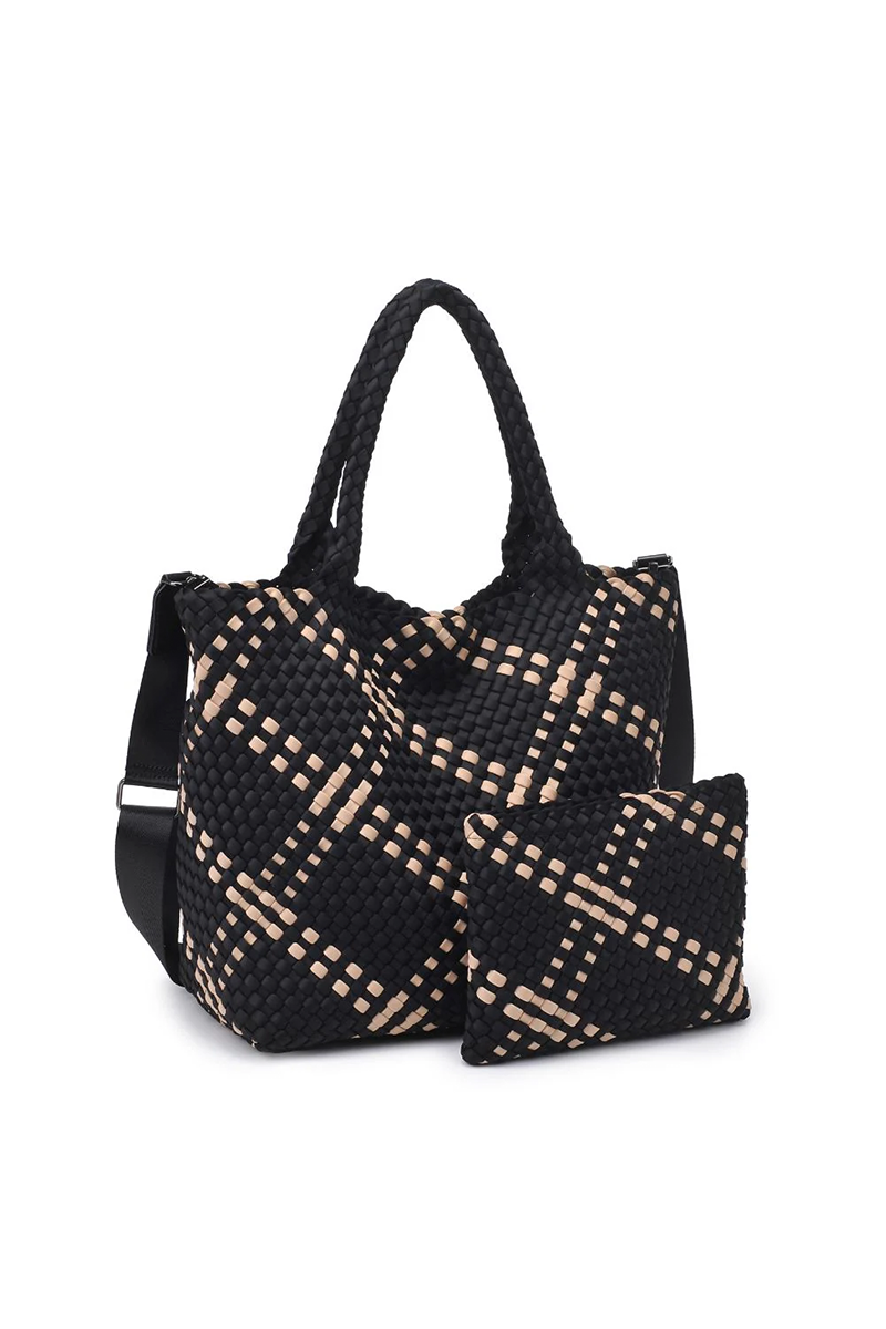 Sky's The Limit Medium Crossbody in Black Nude