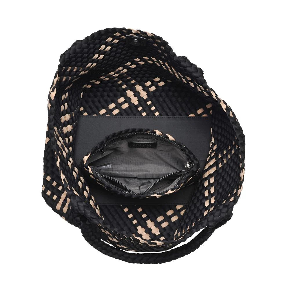 Sky's The Limit Large Crossbody in Black Nude