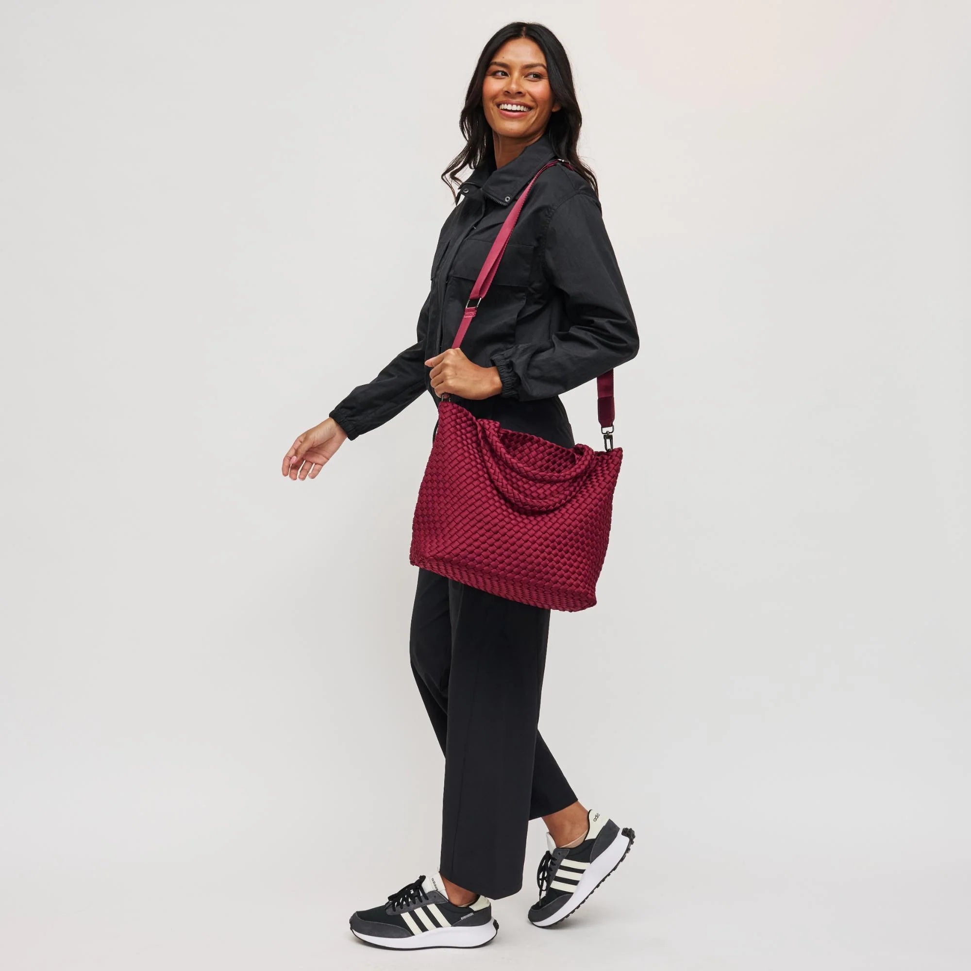 Sky's The Limit Medium Crossbody in Wine