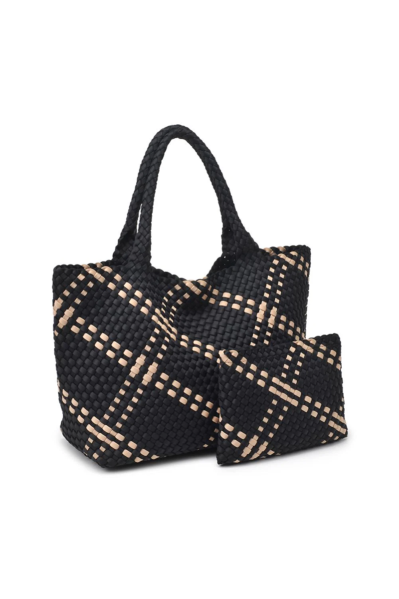 Sky's The Limit Large Crossbody in Black Nude