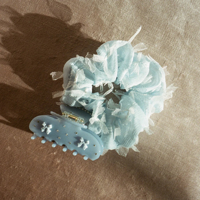 Sweetheart Claw Clip in Blue Ribbon