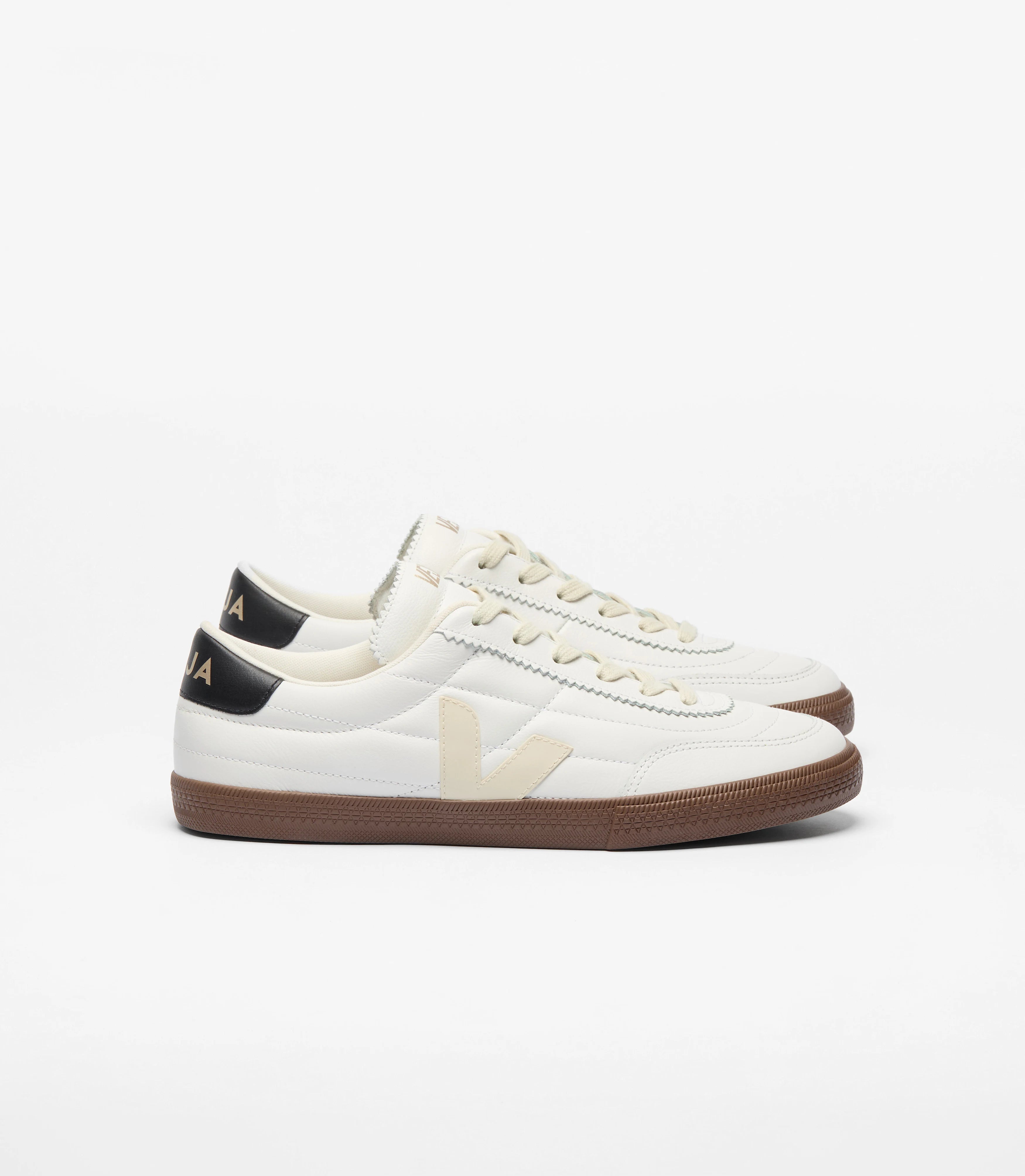 Panenka Sneaker Leather White Black Bark