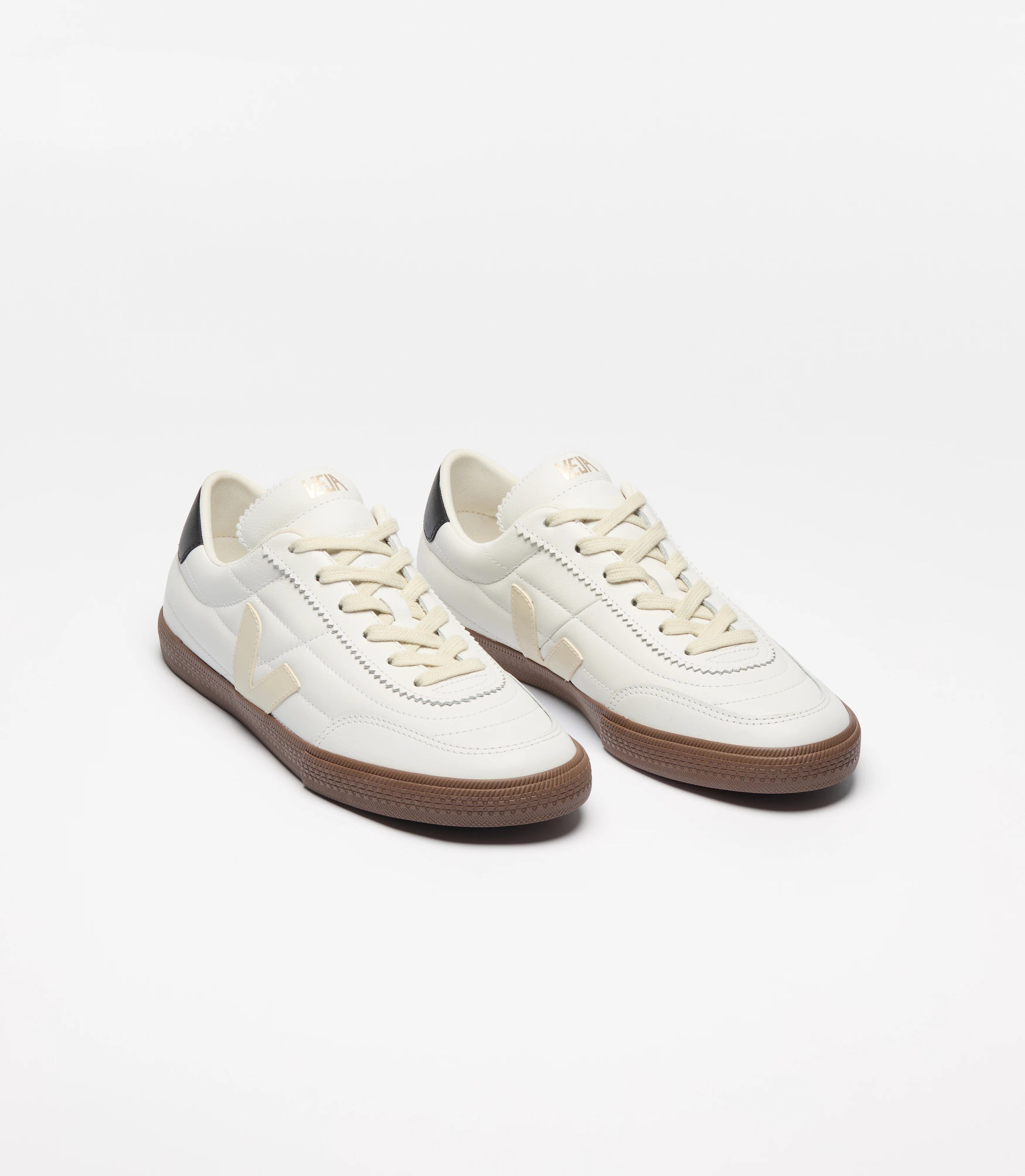 Panenka Sneaker Leather White Black Bark