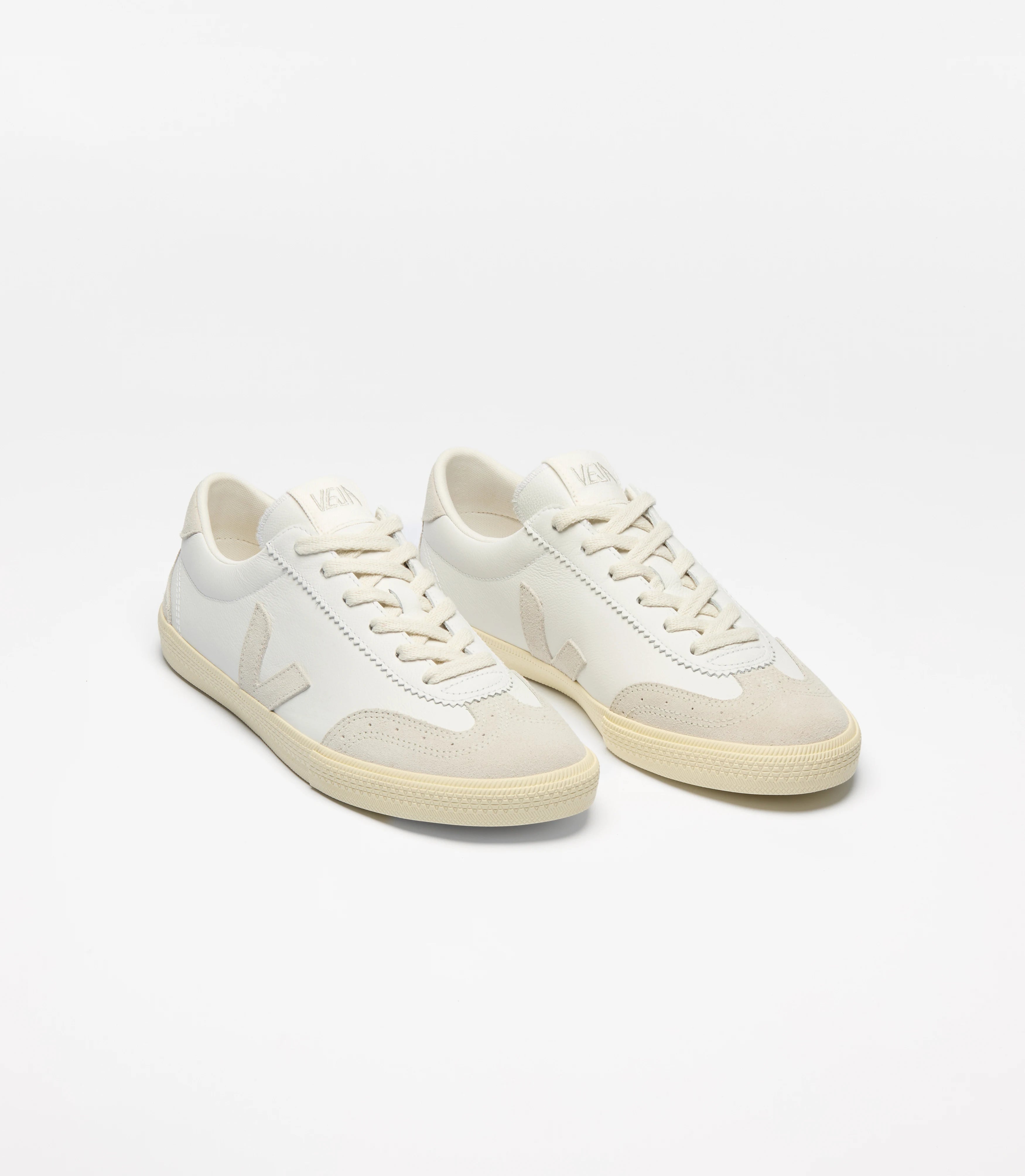 Volley Leather Sneaker White Natural