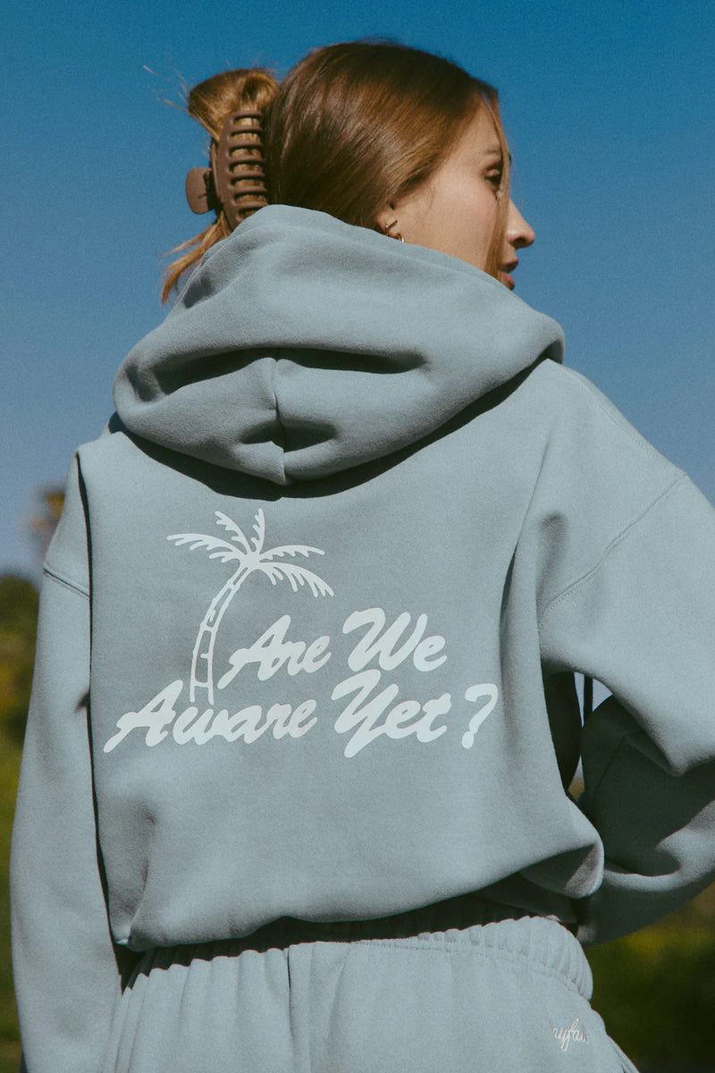 Are We Aware Fitted Zip Up Hoodie