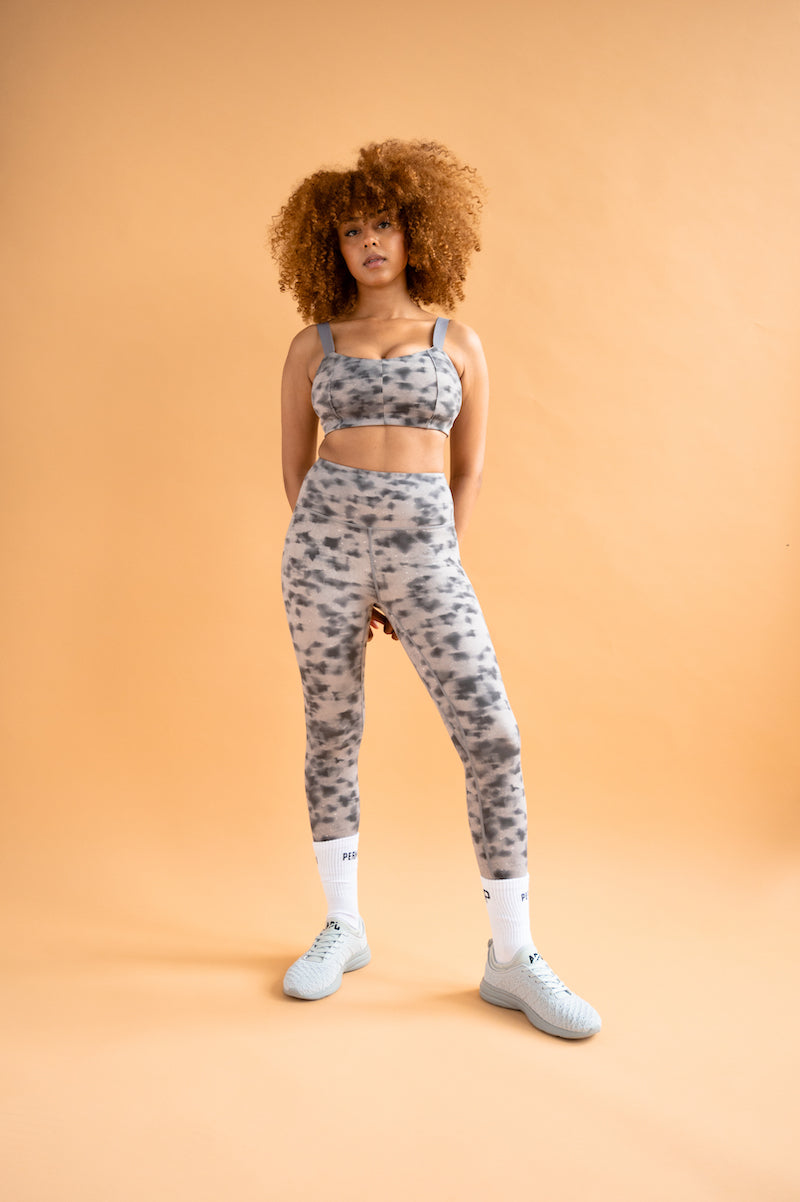 High Rise Legging - Concrete Leaf
