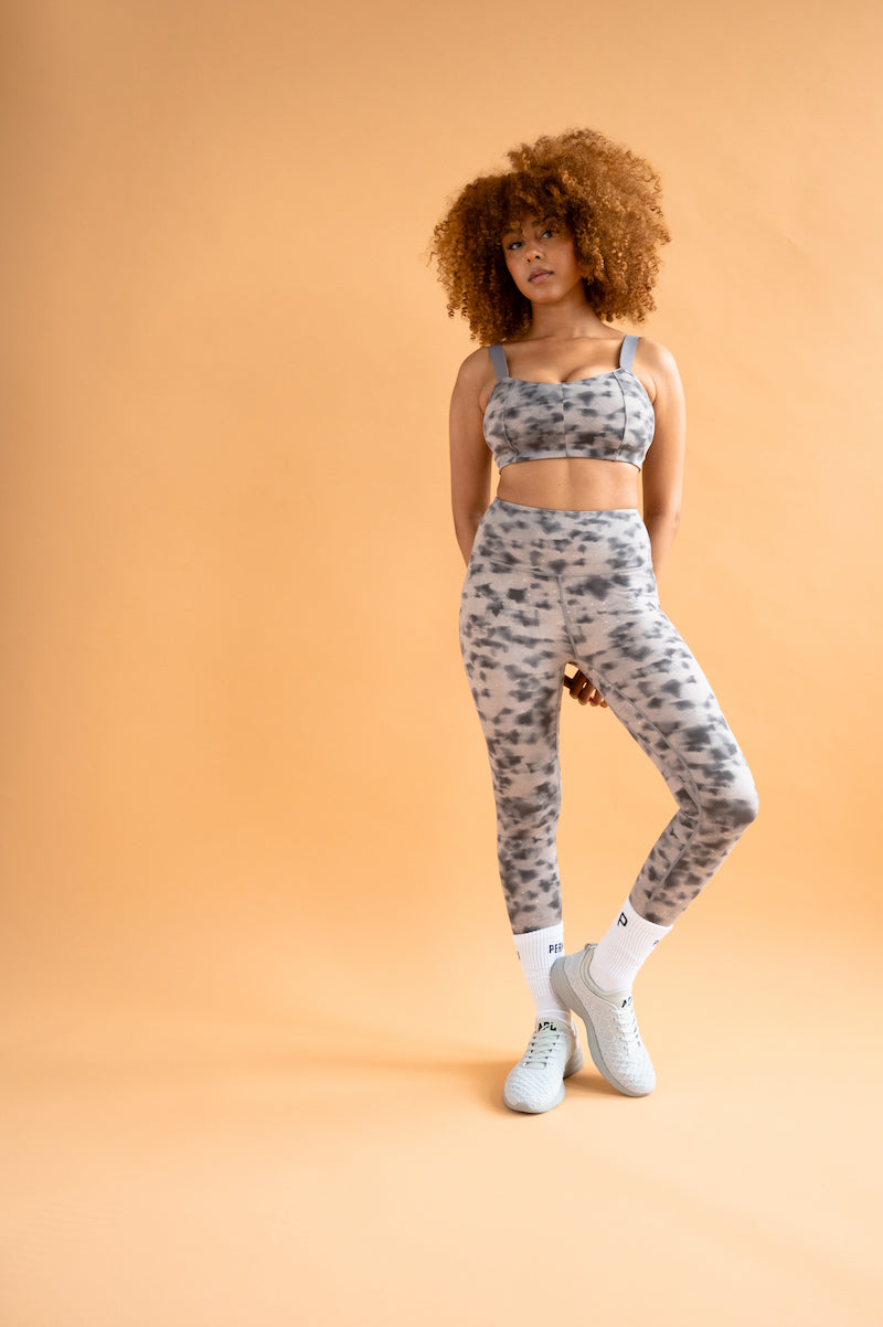 High Rise Legging - Concrete Leaf