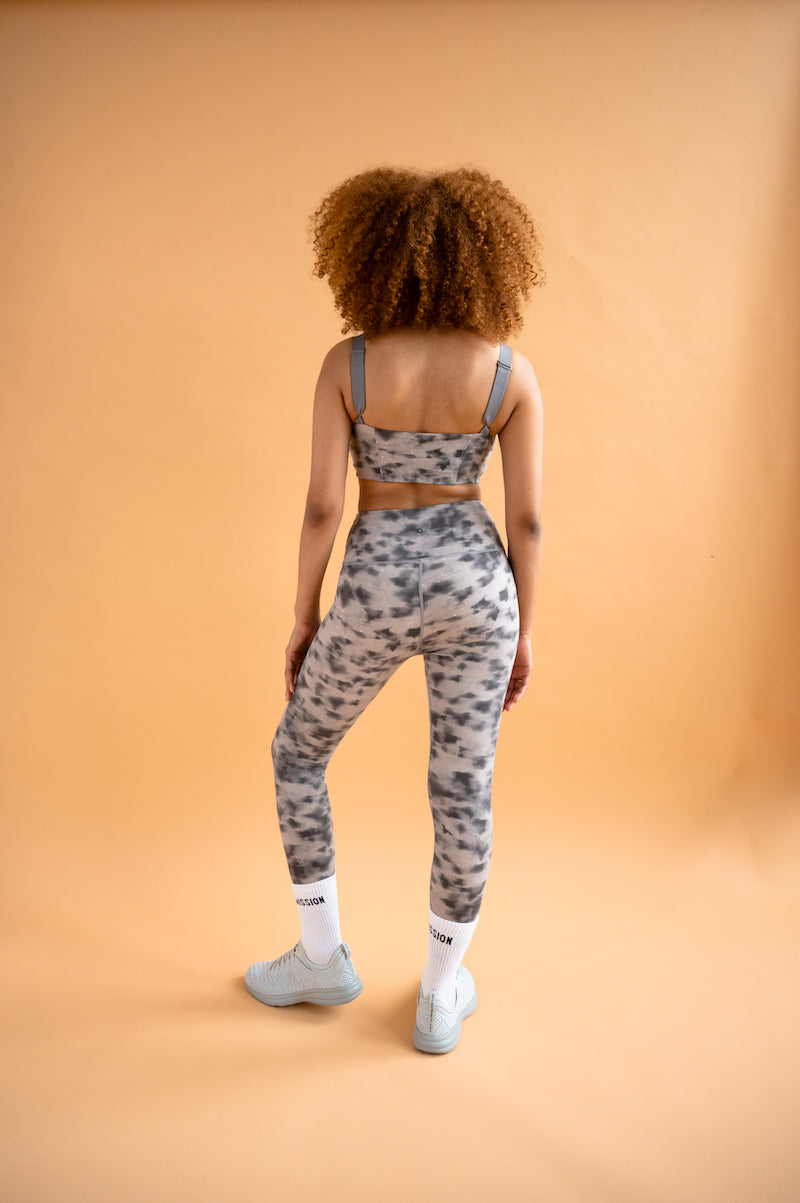 High Rise Legging - Concrete Leaf